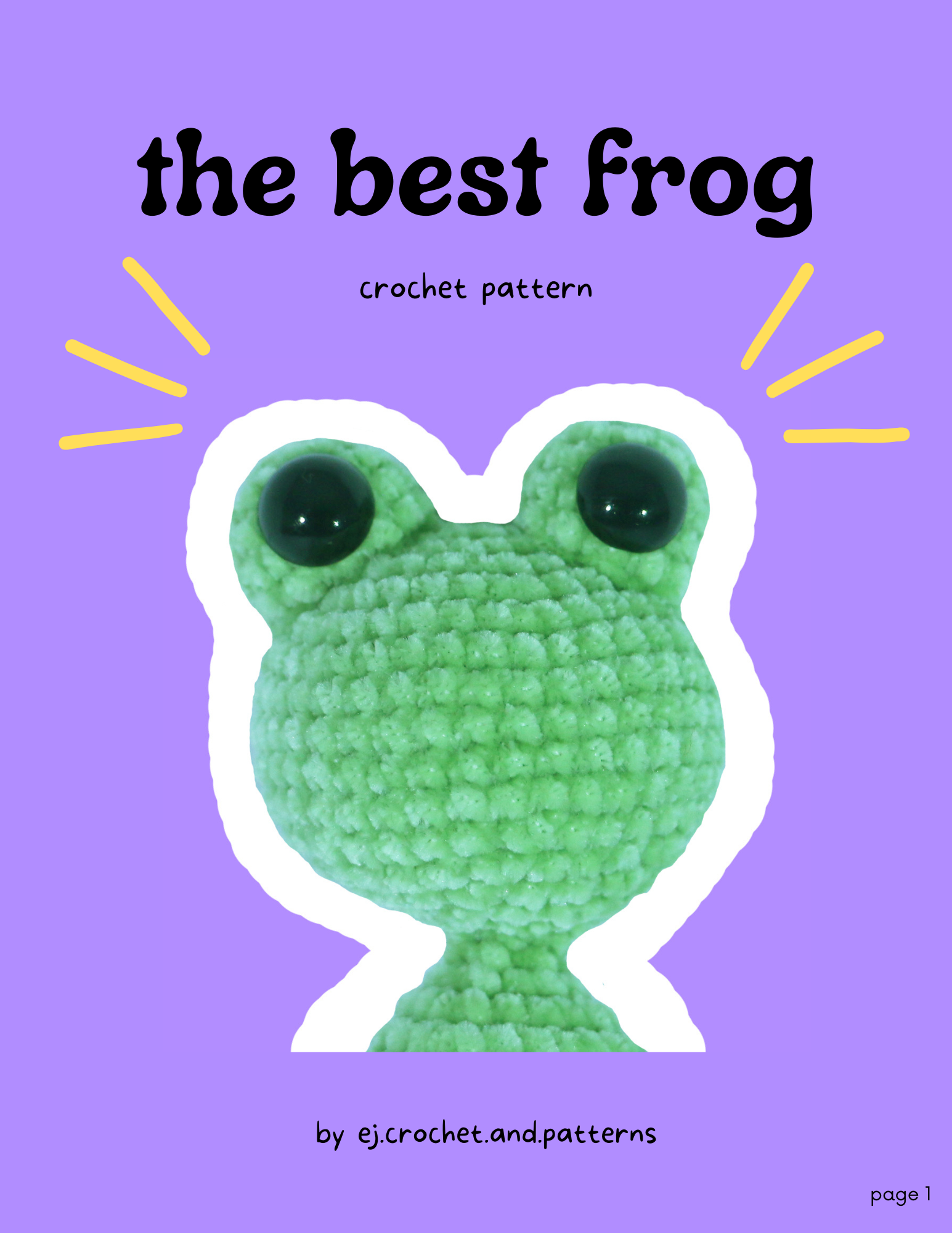 the best frog – pdf crochet pattern